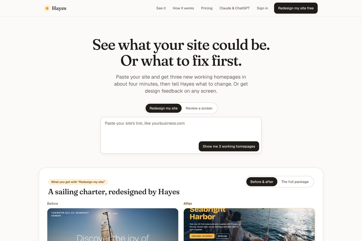 Hayes homepage