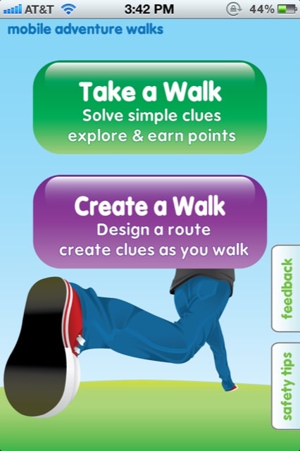 Mobile Adventure Walks app