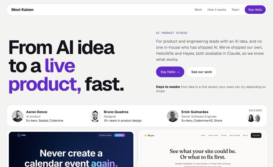 Moxi Kaizen homepage